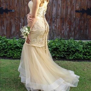 Gold/Champagne Prom Dress